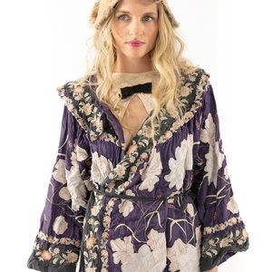 FLORAL APPLIQUE DANJI KIMONO- Magnolia Pearl - JACKET 591